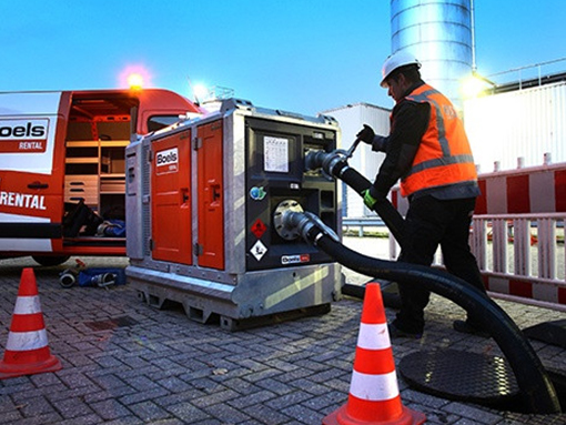 Pompe en utilisation lors d’un sinistre