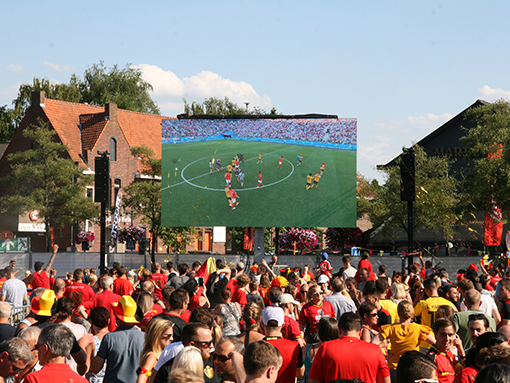 20m² LED screen during the football World Cup
